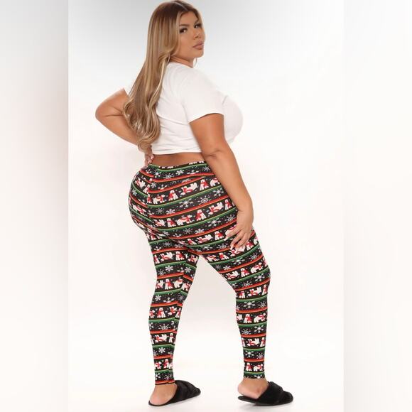 FASHION NOVA Sleighbells Ring Leggings II with Polar Bear Pattern Size 2X NWT - Picture 8 of 12